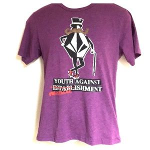 Volcom rebellion men’s Graphic T-shirt mustache